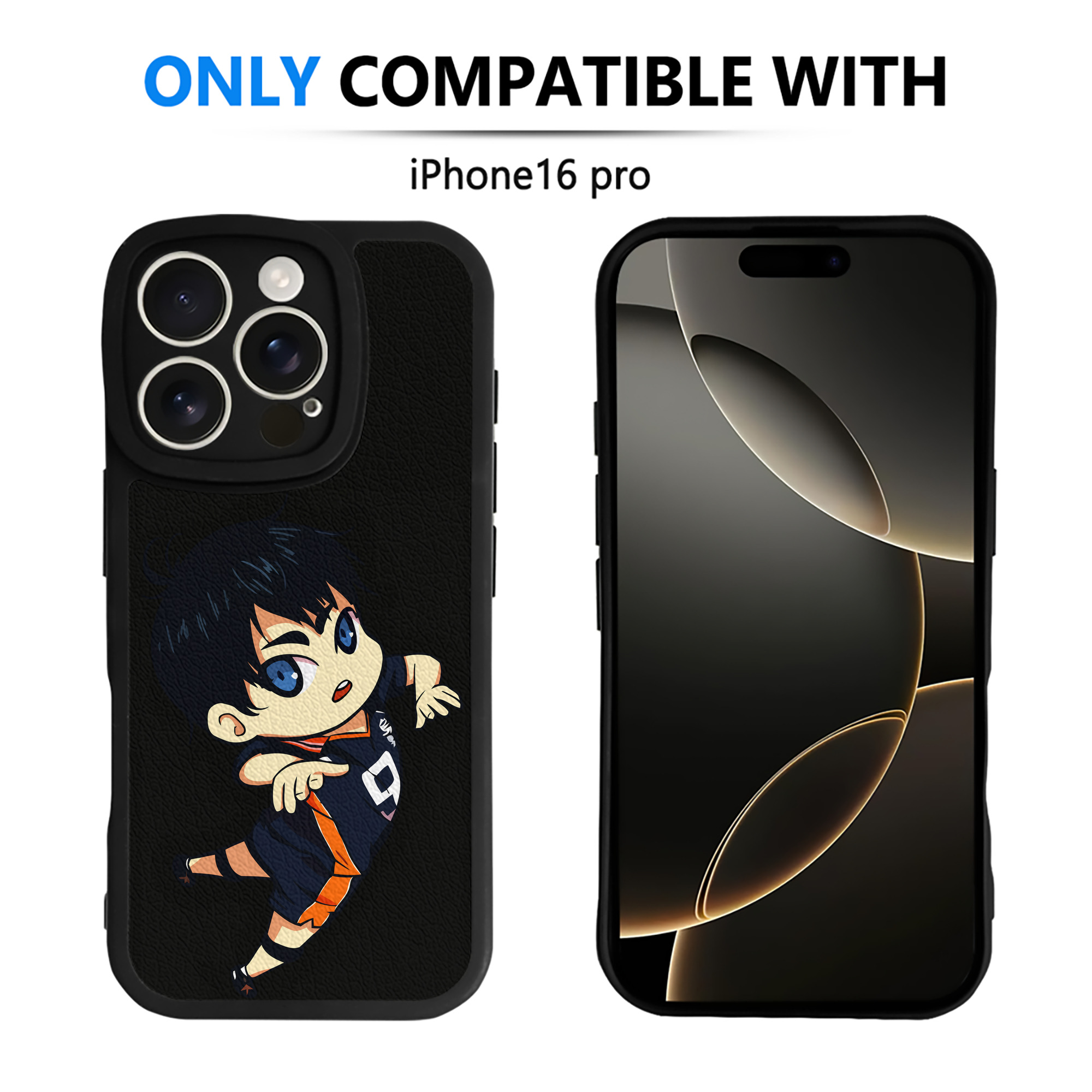 （画像用） ハイキュー!! Haikyu!! 【iPhone 16シリーズ対応】シリコンスマホケース（レザー調） 材質：シリコン